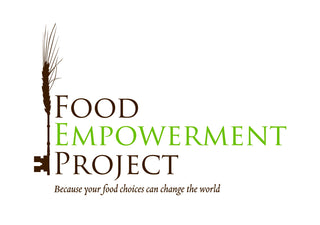 food empowerment project logo - vegan chocolate fair trade dark and coconut milk chocolate and ceremonial cacao - check the list available as an app