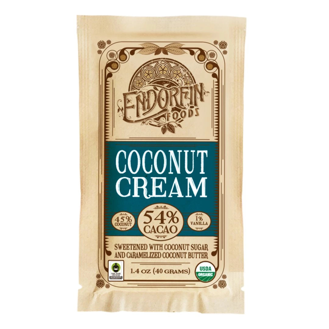 Coconut Cream Dark Chocolate Bar 54% Cacao