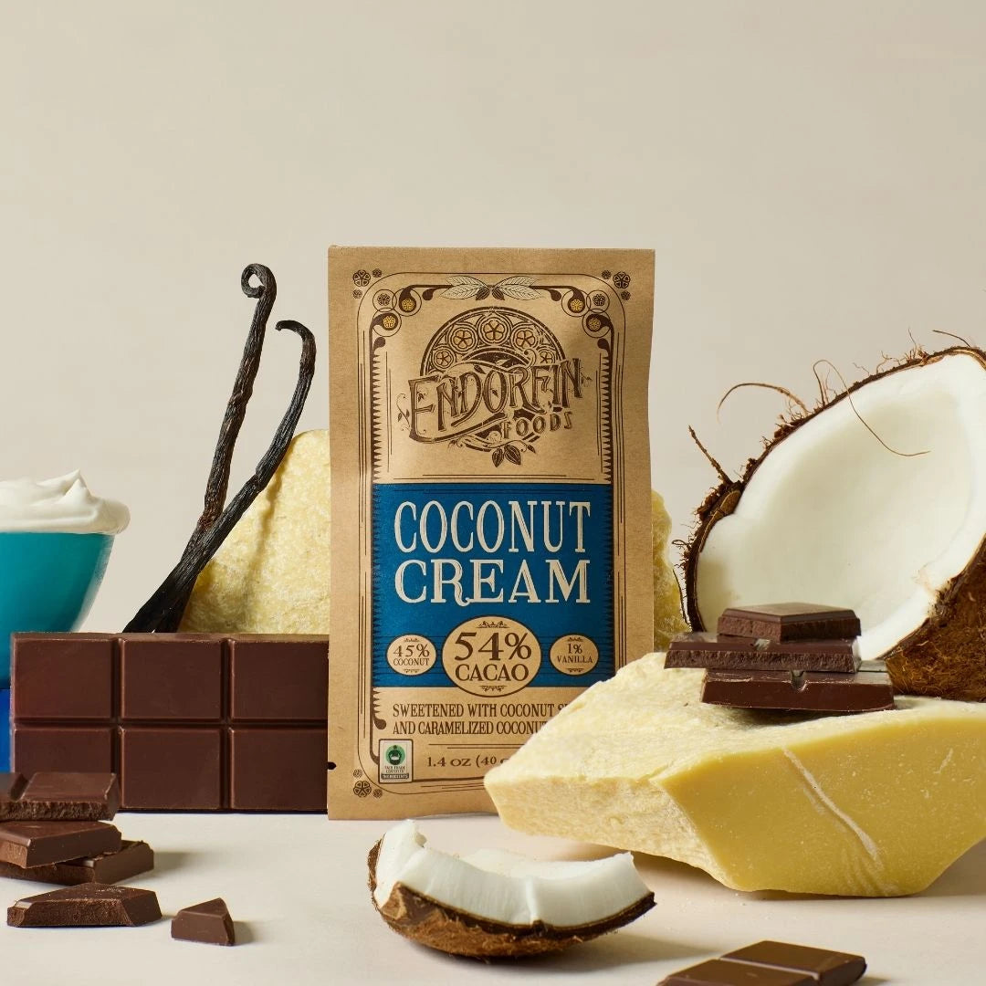 Coconut Cream Dark Chocolate Bar 54% Cacao