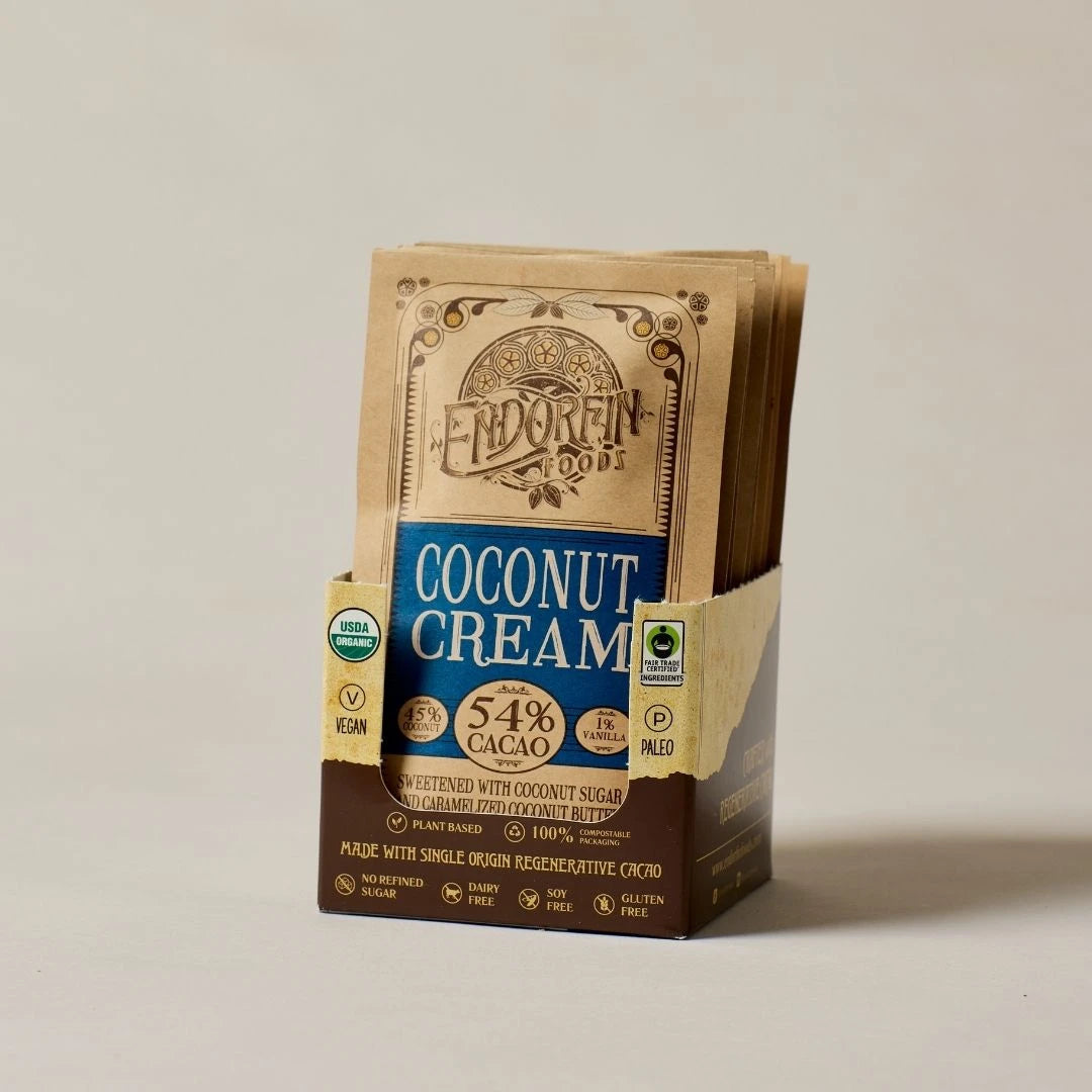 Coconut Cream Dark Chocolate Bar 54% Cacao