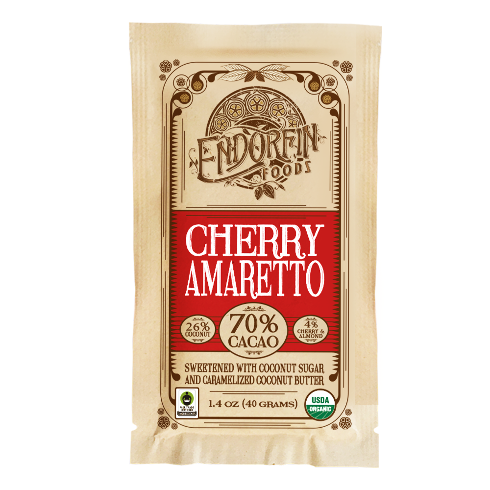 Cherry Amaretto 9-bar Case • Dark Chocolate Bar • 70% Cacao