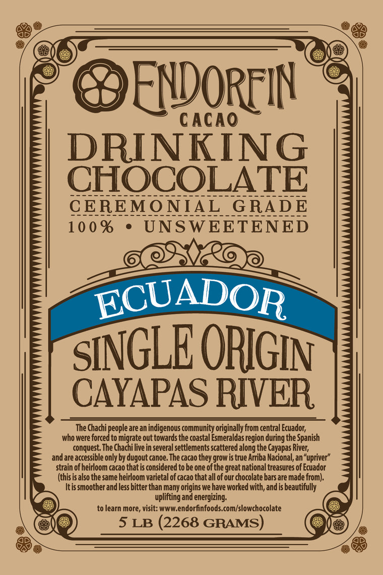 100% Ceremonial Cacao | Single Origin • Cayapas River, Ecuador