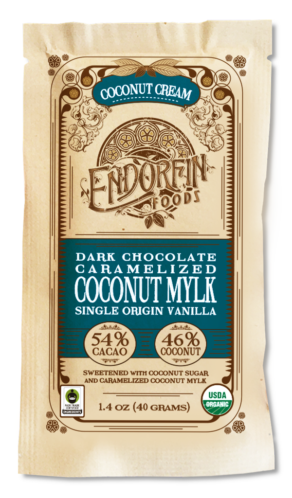 Coconut Cream • Dark Chocolate Bar with Coconut Milk • 54% Cacao