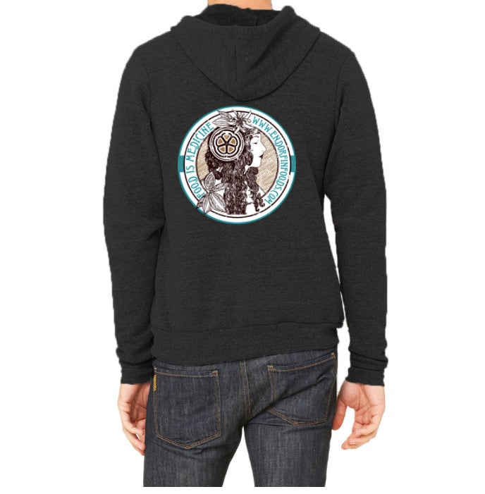 Organic Tri-Blend Fleece Lined Zip Hoodie
