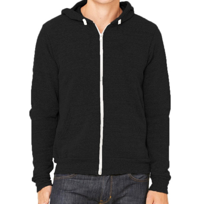 Organic Tri-Blend Fleece Lined Zip Hoodie